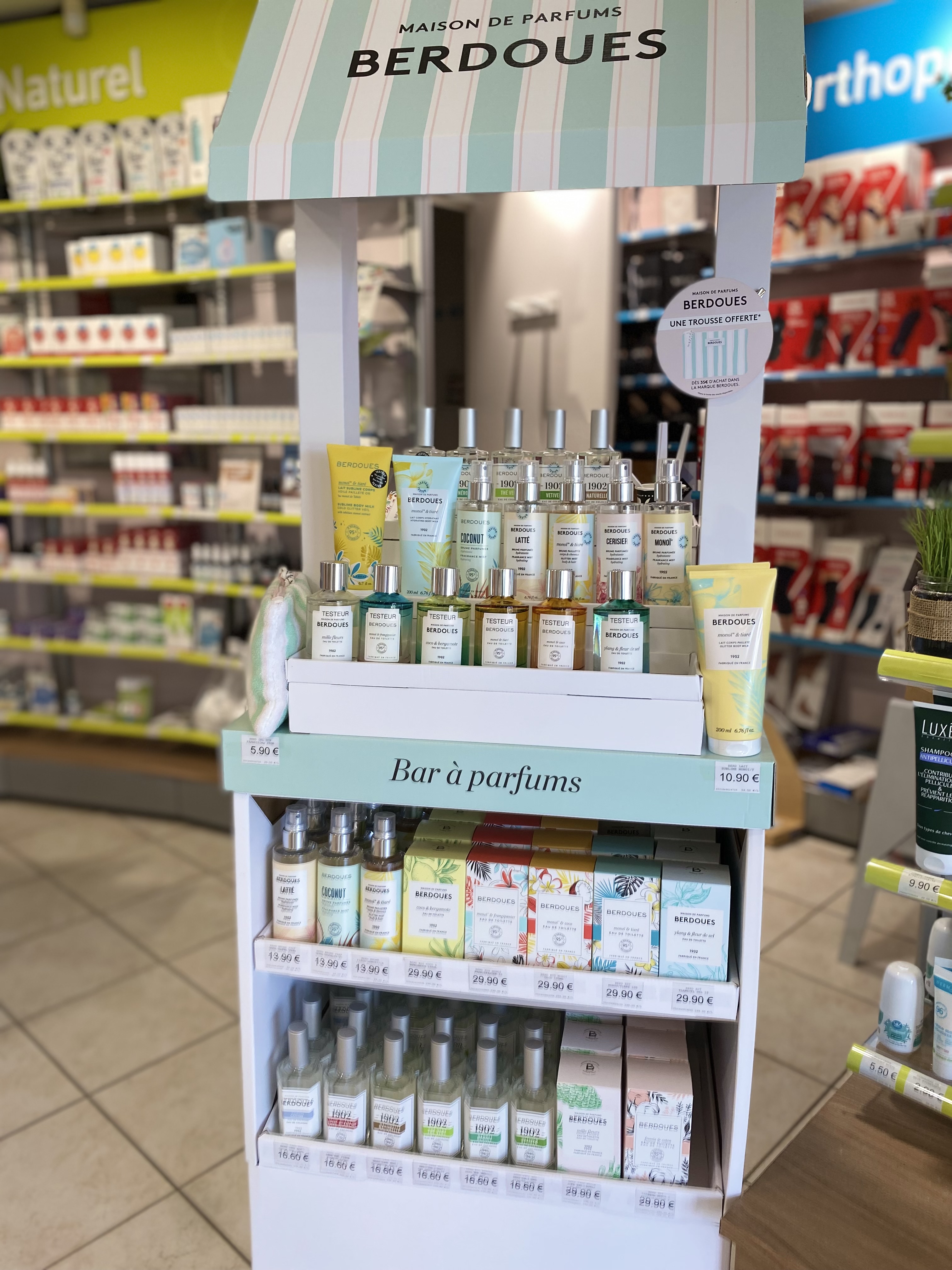 Bar à parfum Berdoues et eau de toilette pour l'éré Bar à parfum Berdoues et eau de toilette pour l'éré