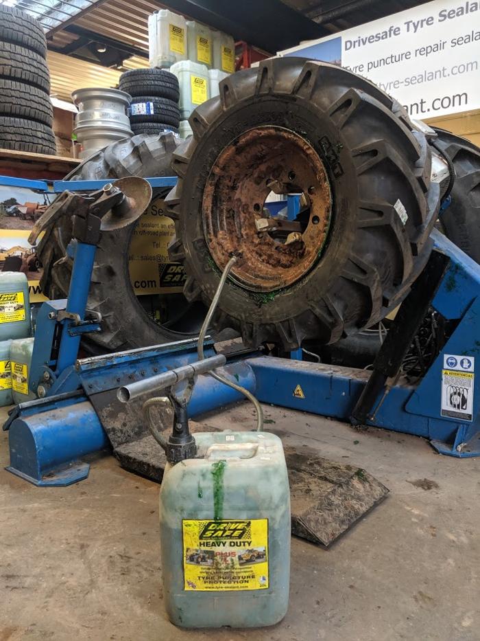 Drivesafe heavy-duty PLUS+ tyre sealant for tyre puncture protection designed for on & off-road applications #drivesafetyresealant #drivesafetyre