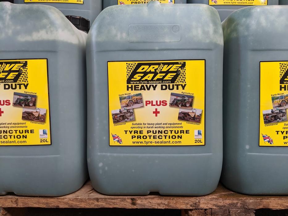 Drivesafe heavy-duty PLUS+ tyre sealant for tyre puncture protection designed for on & off-road applications #drivesafetyresealant #drivesafetyre