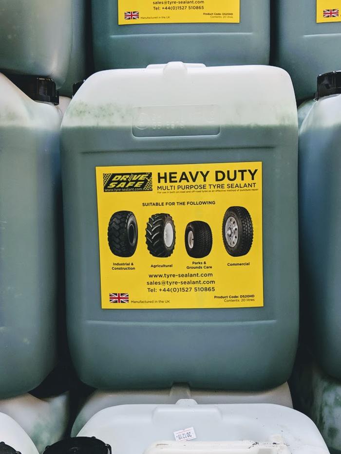 Drivesafe heavy-duty tyre sealant for tyre puncture protection designed for on & off-road applications #drivesafetyresealant #drivesafetyre