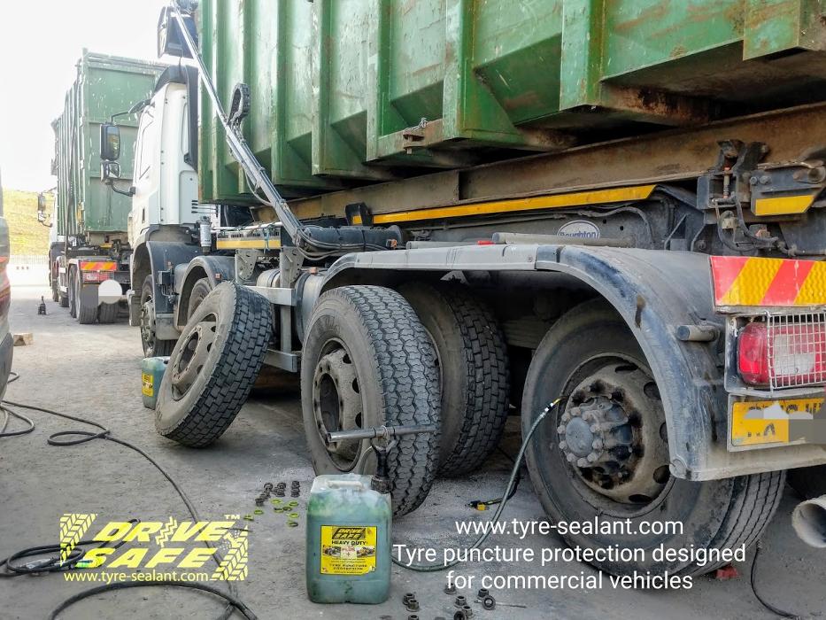 Drivesafe heavy-duty PLUS+ tyre sealant for tyre puncture protection designed for on & off-road applications #drivesafetyresealant #drivesafetyre