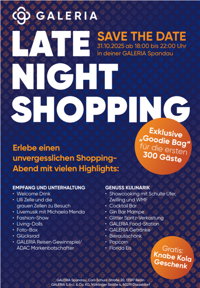 GALERIA Berlin Spandau, Carl-Schurz-Straße in Berlin