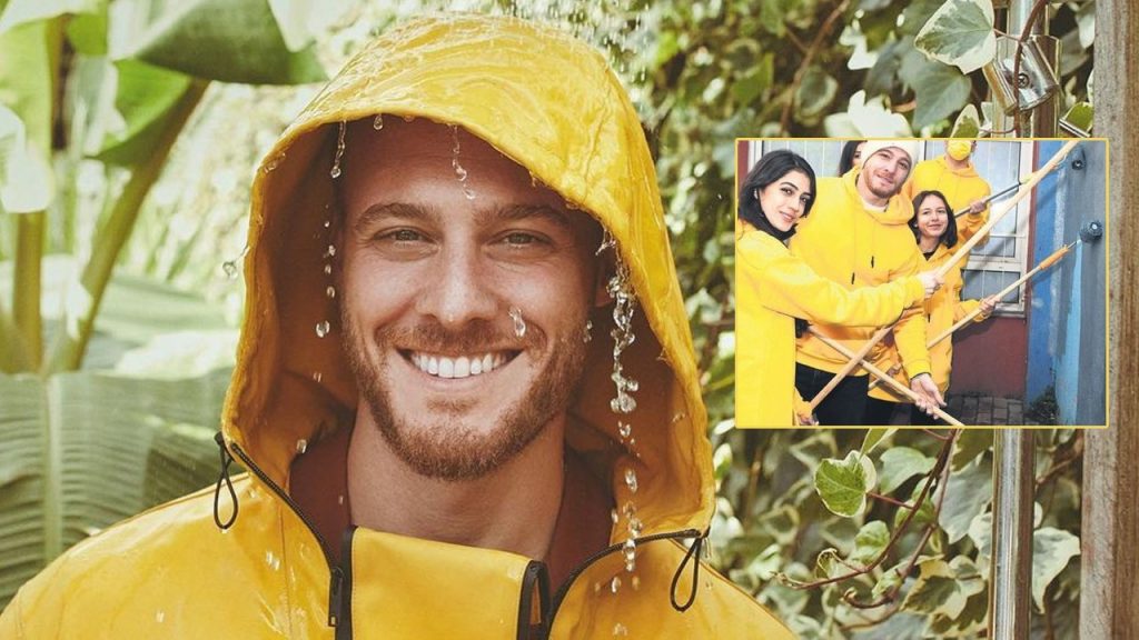 Kerem Bürsin gönüllü boyacı oldu
