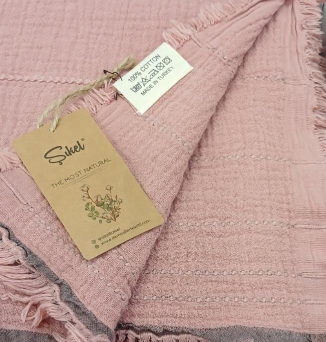 Покривало муслінове Sikel (Пудра, 220х240)