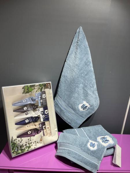 Набір рушників Maison D'or Alain (Dasty Blue, 30х50 / 50х100 / 70х140)