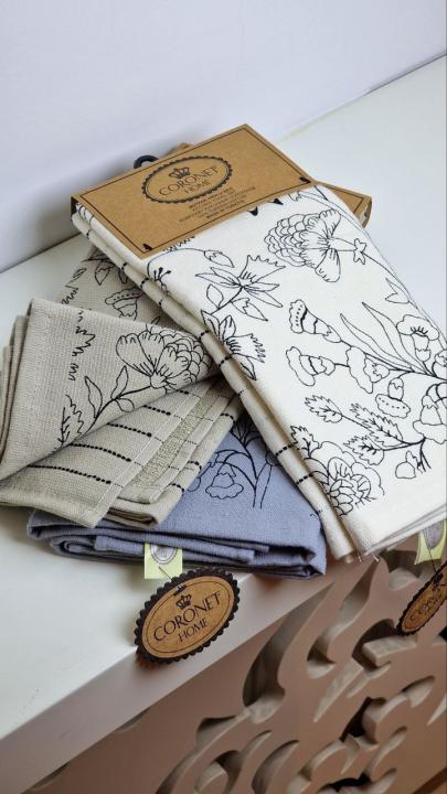 Комплекти рушників CORONET HOME Flowers (Сірий, 40х60 -2шт.)