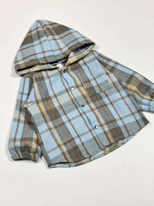 Картата сорочка котонова (Блакитний)