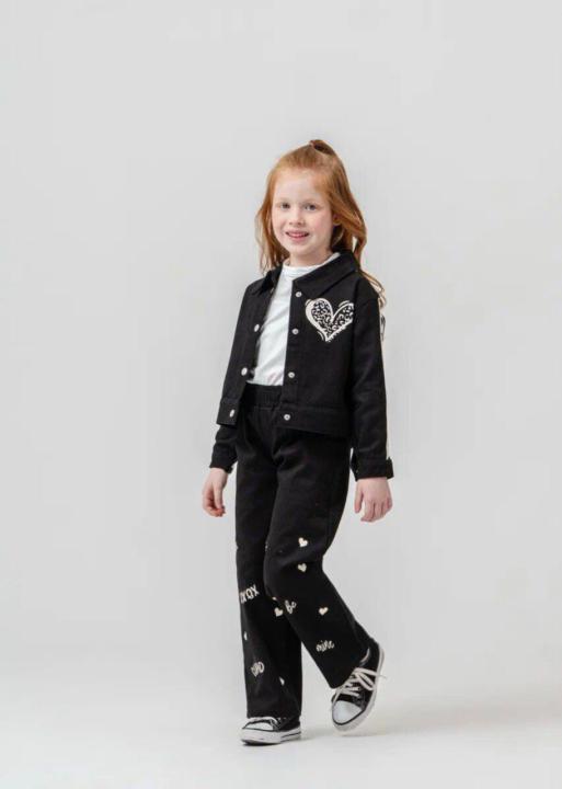 Костюм джинсовий для дівчинки (Чорний)