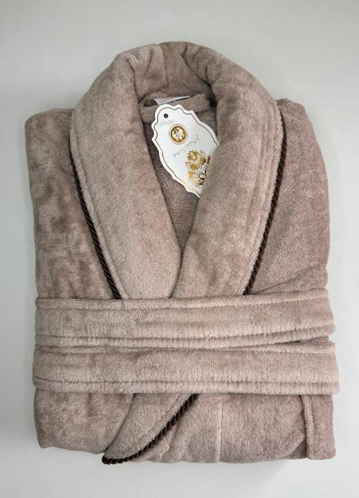 Халат чоловічий довгий на запах Philippus (Бежевий)