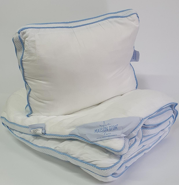 Ковдра Maison D'or дитяча (Голубий, 95х145-ковдра 35х45-подушка)