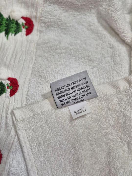 Рушник новорічни (Ялинки в шапках, 50х80 - 1шт)