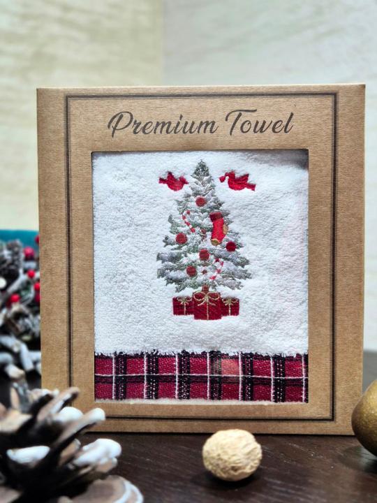 Рушник новорічни (Червона ялинка, 50х80 - 1шт)