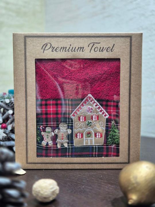 Рушник новорічни (Хатинка з пряниками, 50х80 - 1шт)