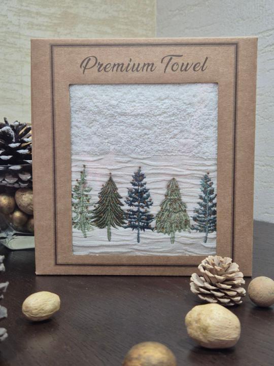 Рушник новорічни (Ялинки, 50х80 - 1шт)