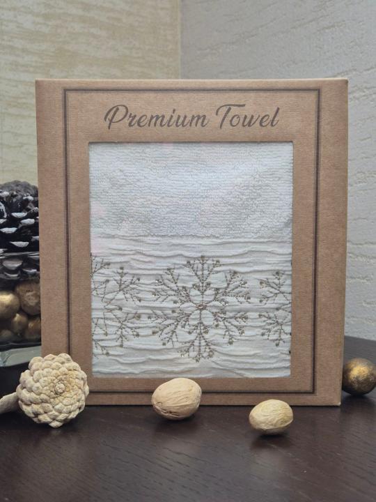 Рушник новорічни (Сніжинка, 50х80 - 1шт)