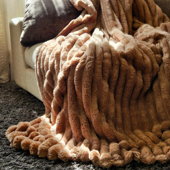 Плед - покривало Королівська смужка (Коричневий, 200х230)