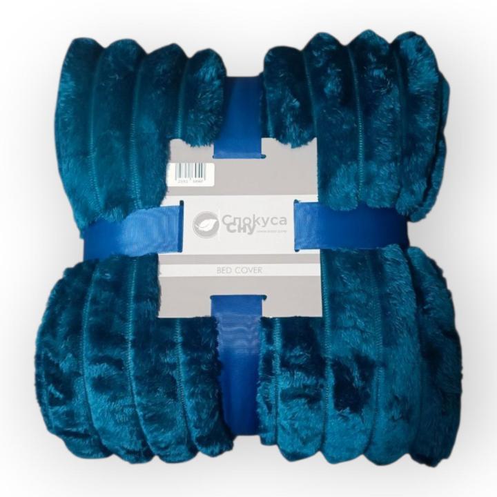 Плед - покривало Королівська смужка (Смарагдовий, 200х230)