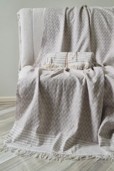 Плед котоновий C&Z Marta (Бежевий)