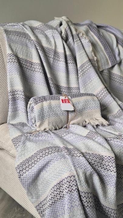 Плед котоновий C&Z BOHO (Фіолетовий, 200х230)