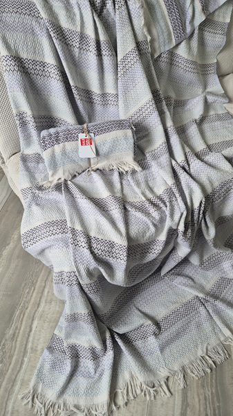 Плед котоновий C&Z BOHO (Фіолетовий, 200х230)