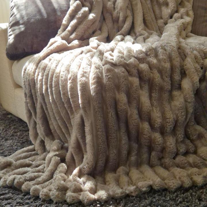 Плед - покривало Королівська смужка (Оливковий, 200х230)