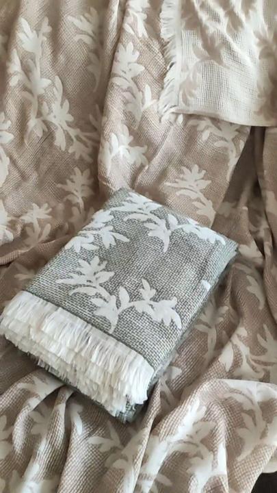 Плед в'язаний двосторонній TH Floresta (Оливковий, 220х240)