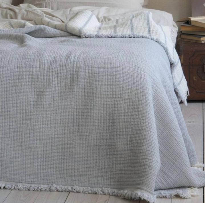 Покривало муслінове кремове Culha Home Colection (Сірий, 230х250)