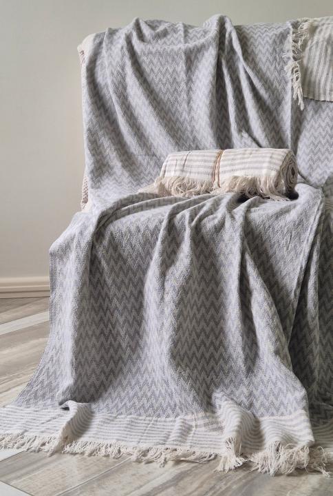 Плед котоновий C&Z Marta (       Сірий, 200х230)