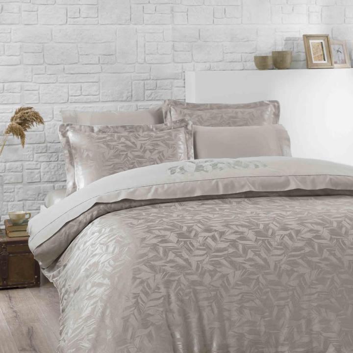 Постільна білизна з вишивкою Tivolyo Home (Leafy Broidery, 200х220)