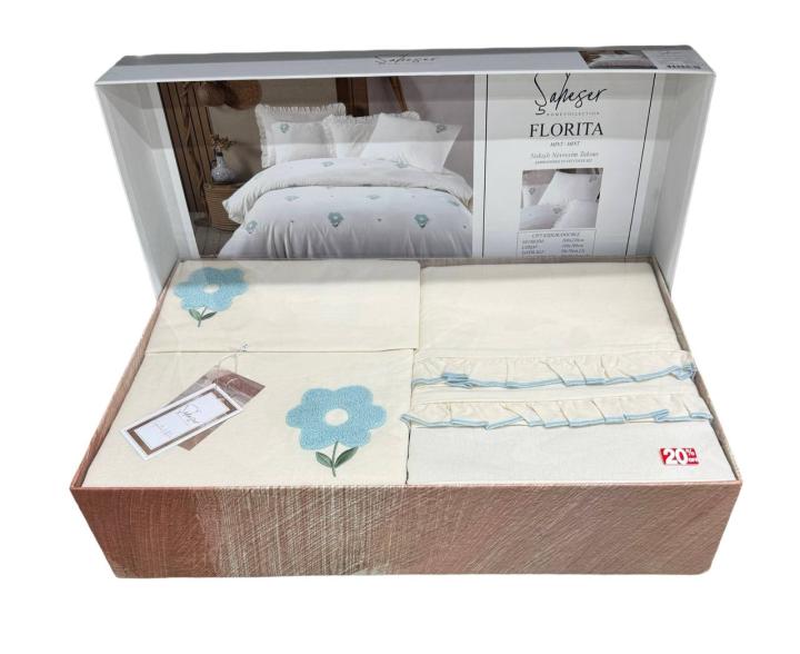 Постільна білизна Saheser Florita (Блакитний, 200х220)