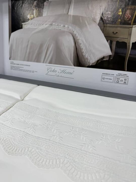 Постільна білизна Gelin Home Laura Nevresim (Кремовий, 200х220)