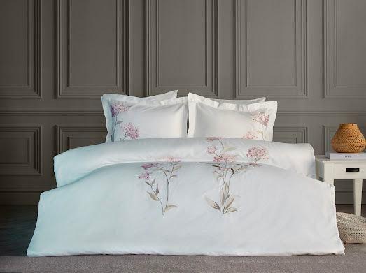 Постільна білизна Євро Dantela Lavinya (Білий, 200х220)