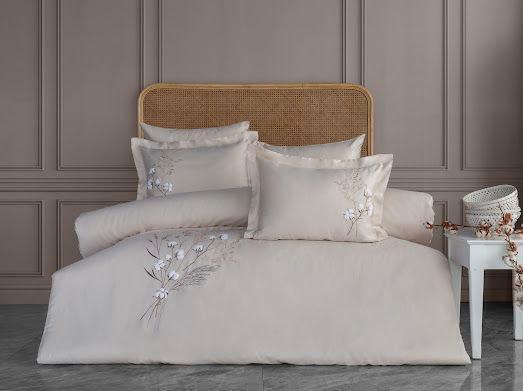 Постільна білизна Dantela Moneda євро (Бежевий, 200х220)