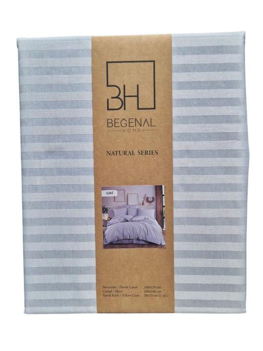 Постільна білизна Begenal страйп (Сірий, 200х220)