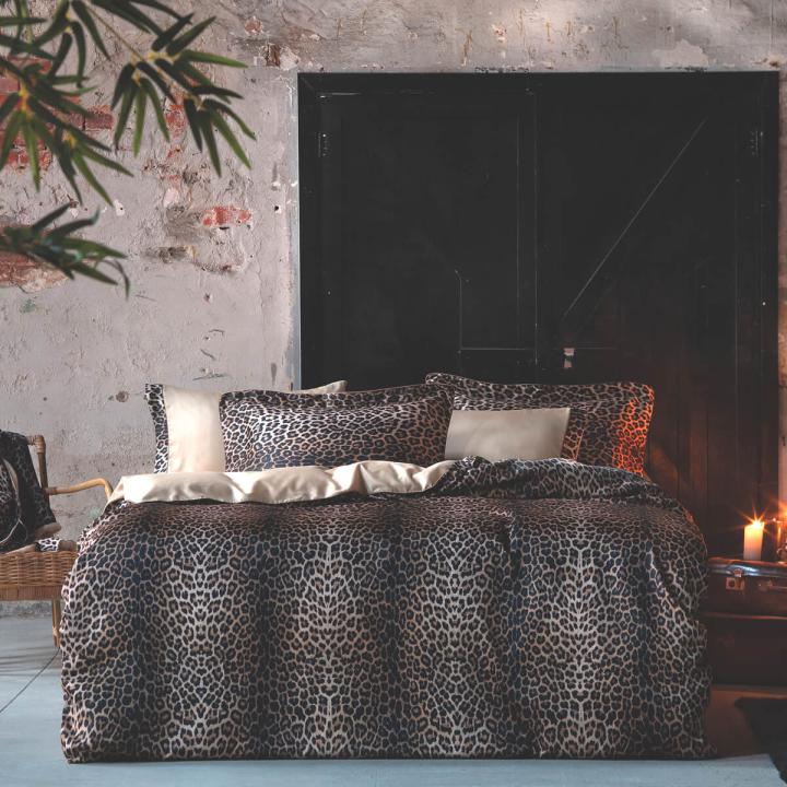 Постільна білизна Tivolyo Home Leopard Hardal (Leopard, 200х220)