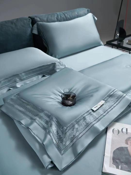 Комплект постільної білизни Blumarine з ковдрою (Бірюзовий, 200х230)