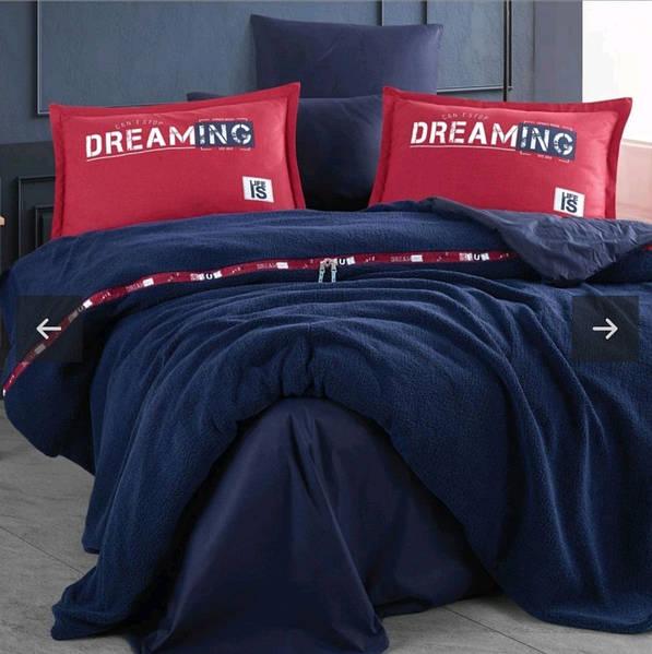 Постільна білизна зимова CLASY teddy (Синій, 160х220)