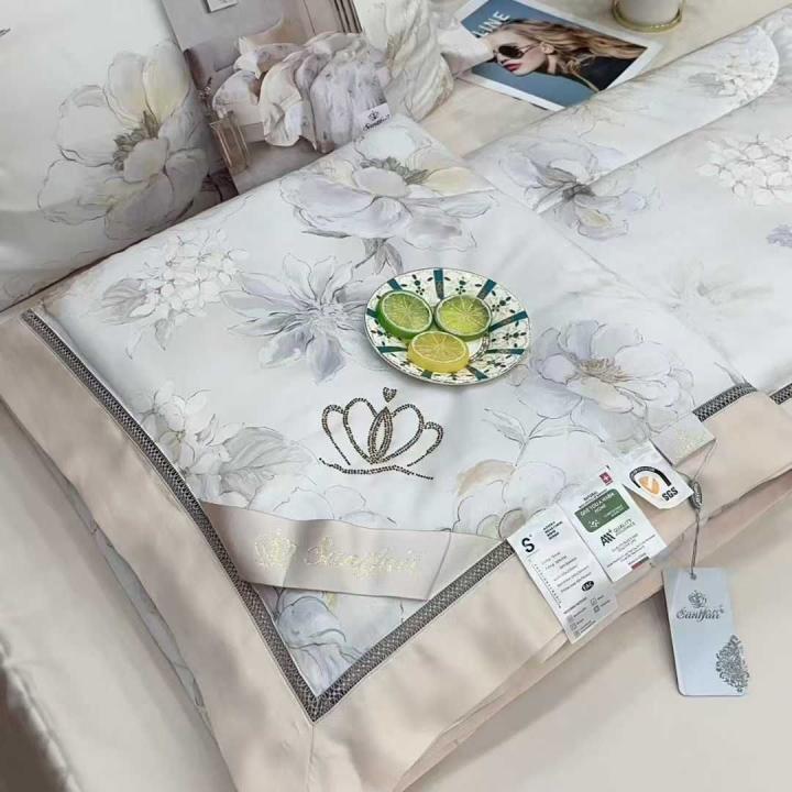 Постільна білизна Santfair з ковдрою (Тенсел бежевий, 200х230)