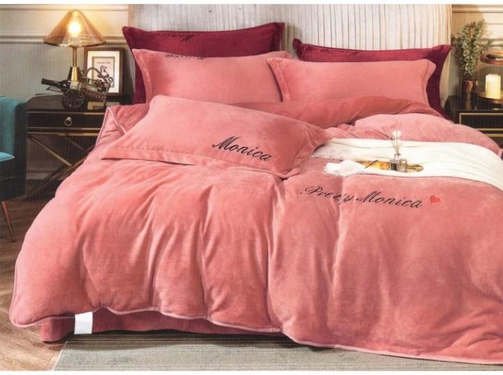 Постільна білизна Pretty Monica Велюрова (Кораловий, 200х220)