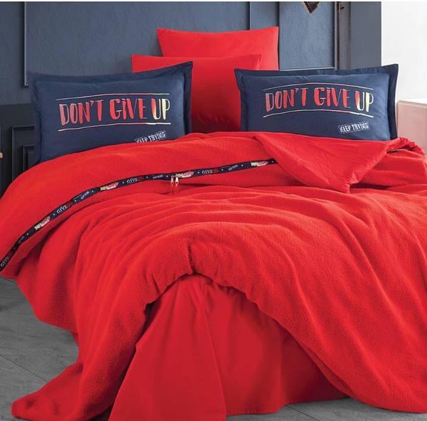 Постільна білизна зимова CLASY teddy (Червоний, 160х220)