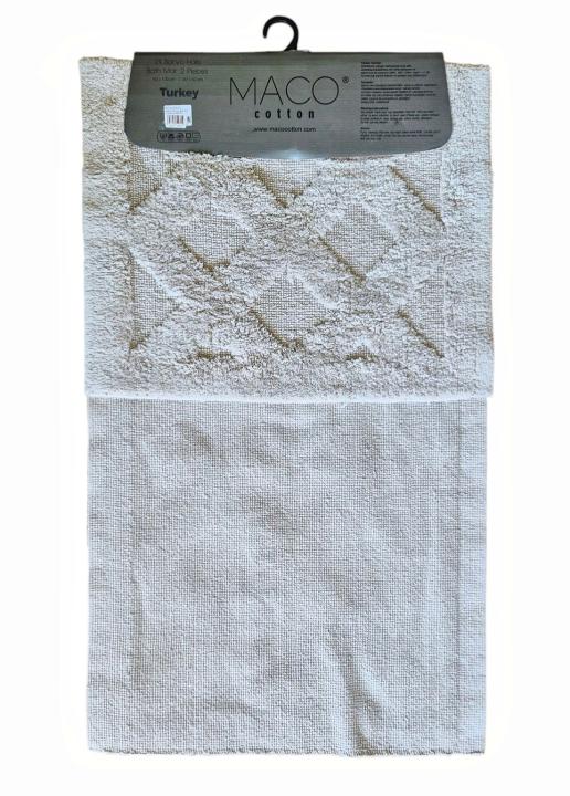 Килимки для ванни Maco Cotton Taftinc Baclava (Бежевий, 60х100 / 50х60)