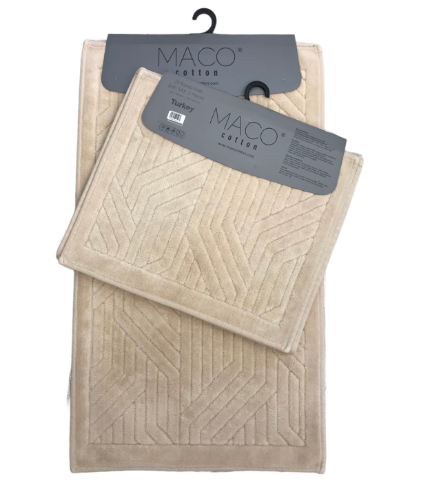 Килимки для ванни Maco Cotton (Бежевий, 60х100 / 50х60)