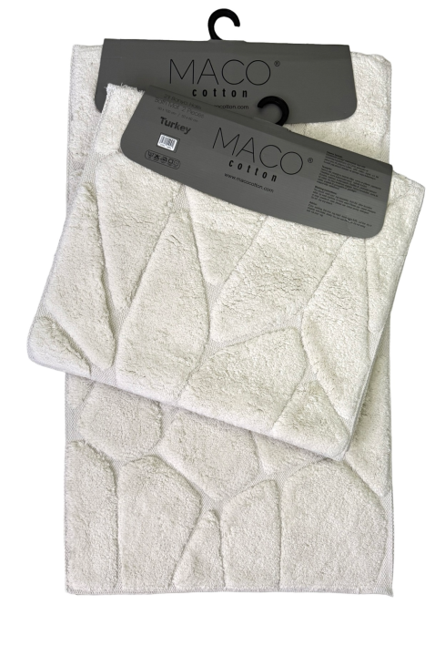 Килимок для ванни 2 штуки Maco Cotton Venom (Кремовий, 60х100 / 50х60)