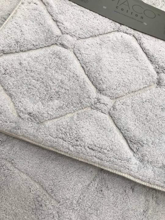 Килимки для ванни Maco Cotton ромби (Сірий, 60х100 / 50х60)