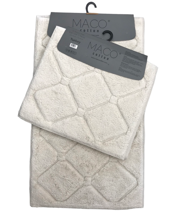 Килимки для ванни Maco Cotton ромби (Кремовий, 60х100 / 50х60)