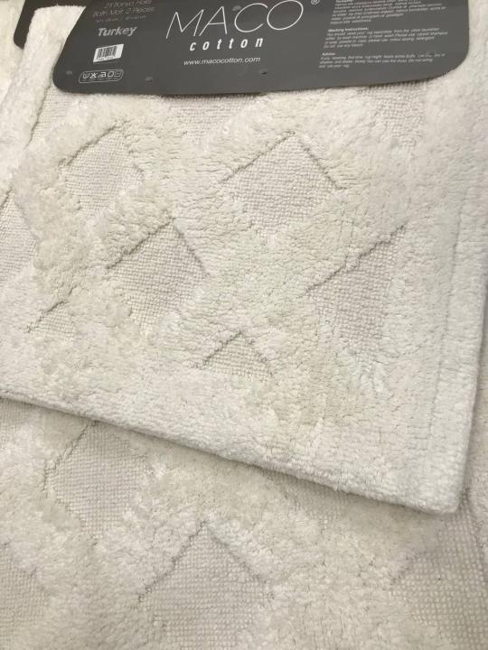 Килимки для ванни Maco Cotton Taftinc Baclava (Кремовий, 60х100 / 50х60)