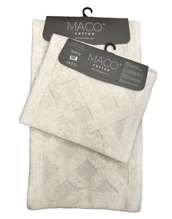 Килимки для ванни Maco Cotton Taftinc Baclava (Кремовий, 60х100 / 50х60)