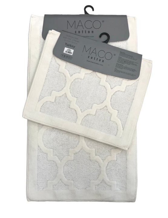 Килимки для ванни Maco Cotton Silvia (Кремовий, 60х100 / 50х60)