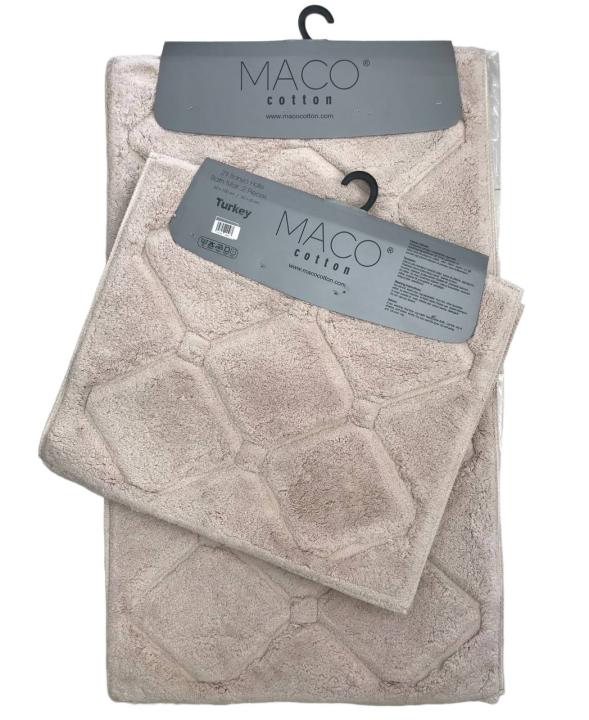 Килимки для ванни Maco Cotton ромби (Бежевий, 60х100 / 50х60)