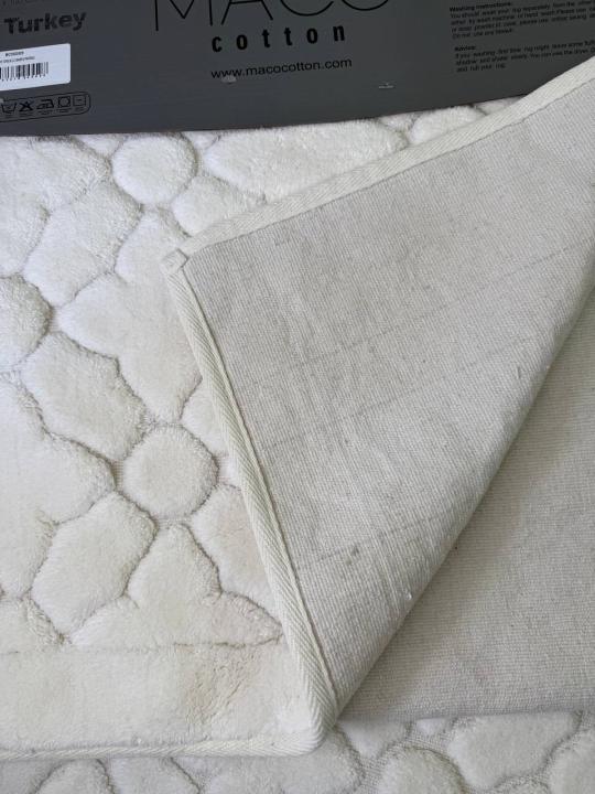 Килимки для ванни Maco Cotton Yonca (Кремовий, 60х100 / 50х60)